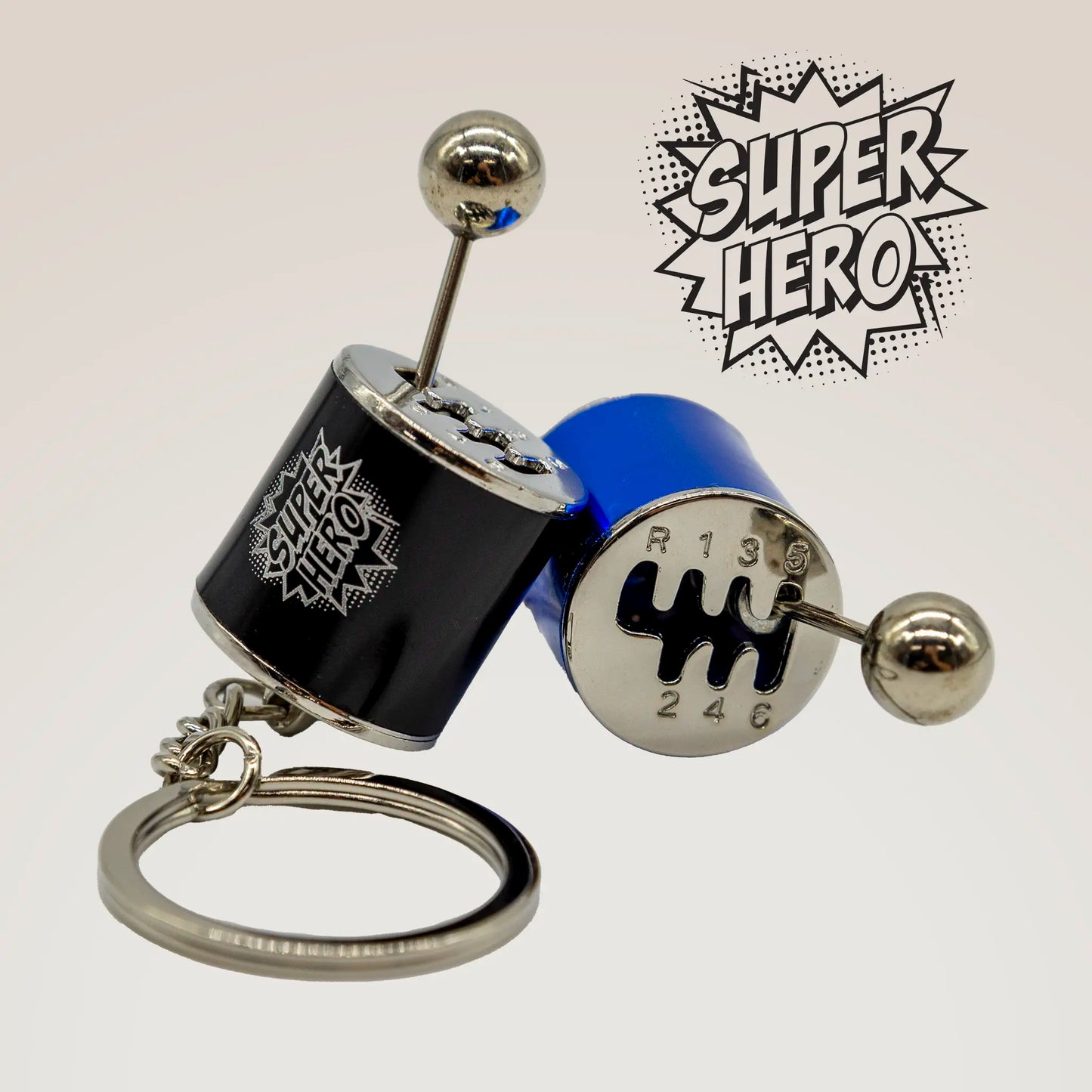 Superhero Gear Stick Key Ring