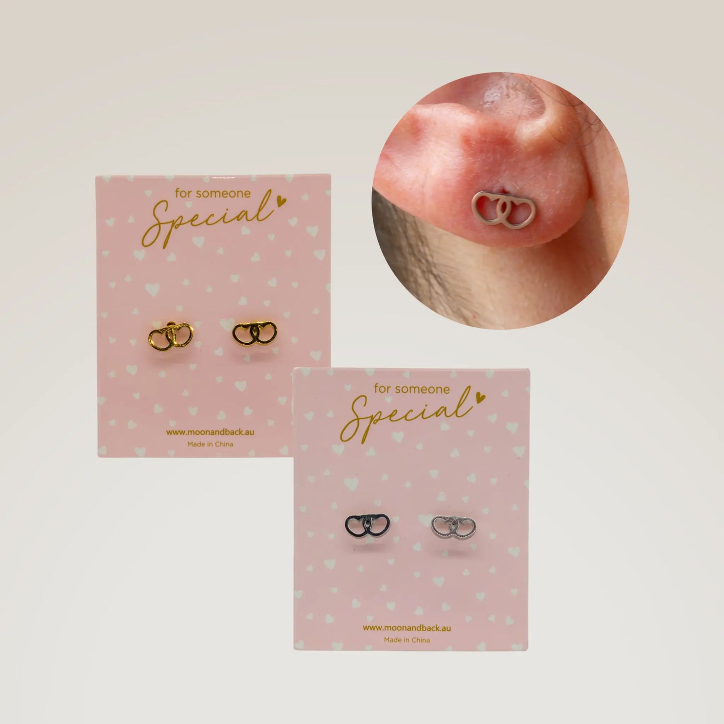 Double Heart Earrings