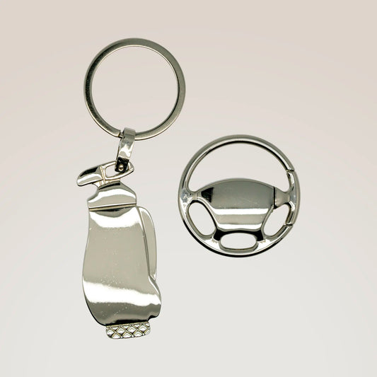 Steering Wheel & Golf Bag Key Ring