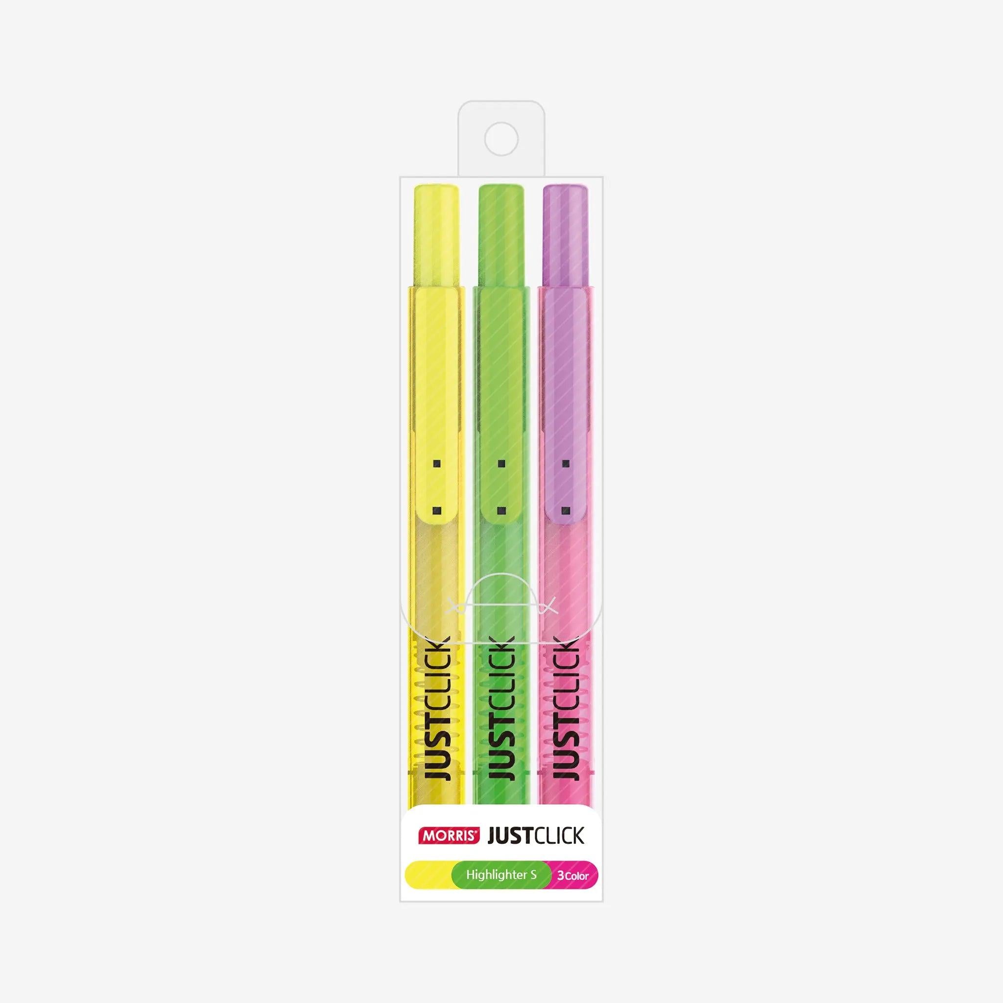 Just Click Highlighter S - 3 Colour Set