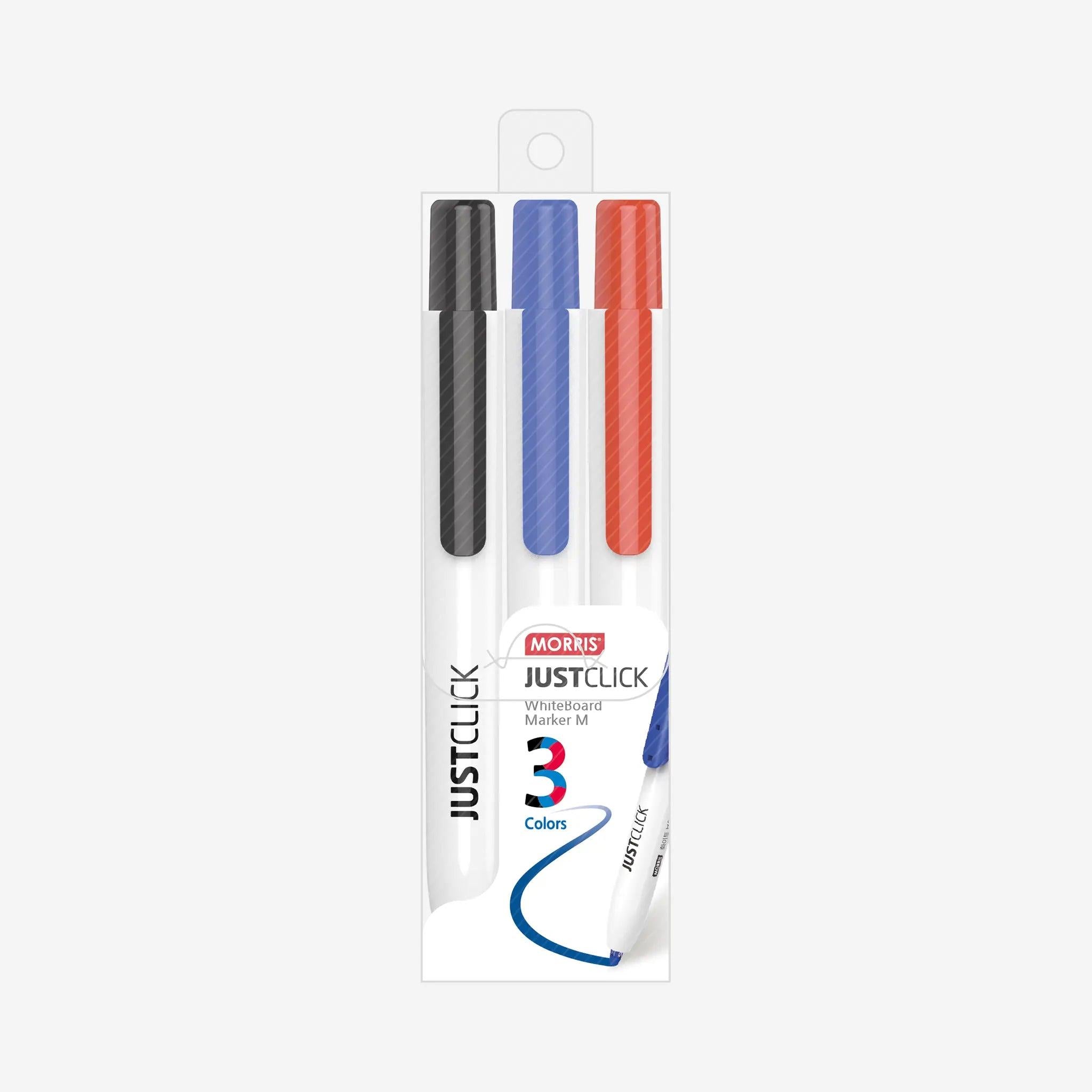 Just Click Whiteboard Marker M - 3 Colour Set