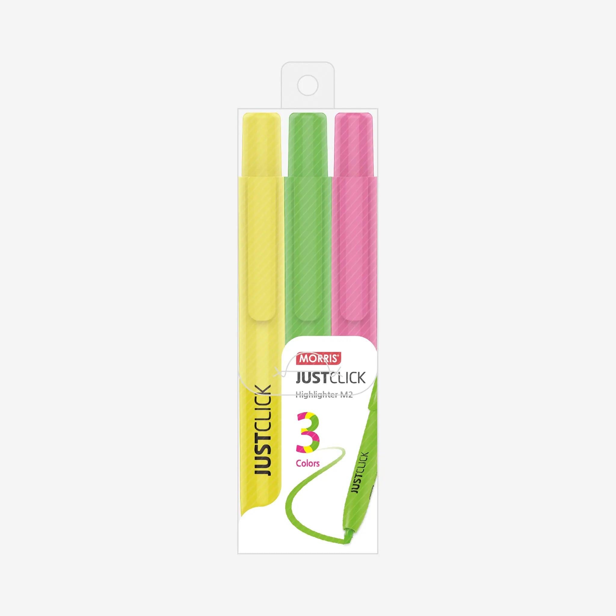 Just Click Highlighter M2 - 3 Colour Set