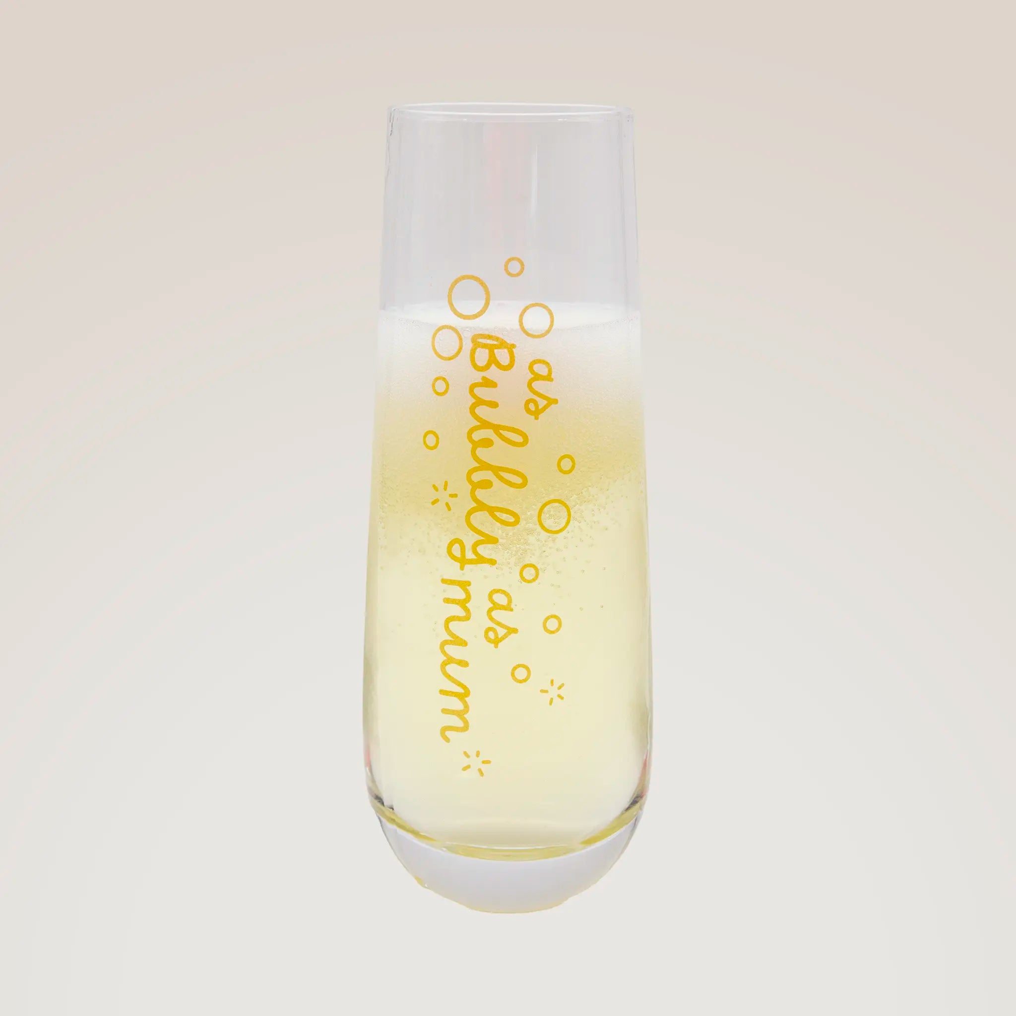 Bubbly as Mum Glass