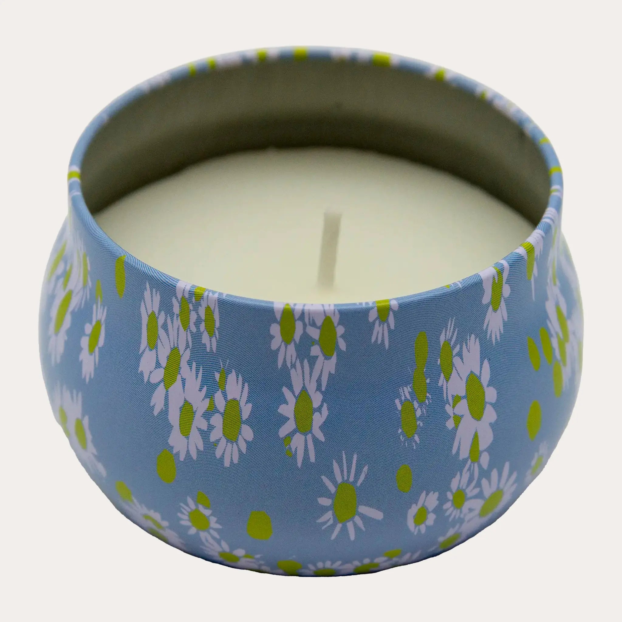 Floral Tin Candle with Lid