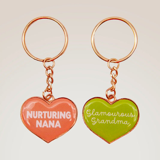 Heart Shaped Key Ring for Gran