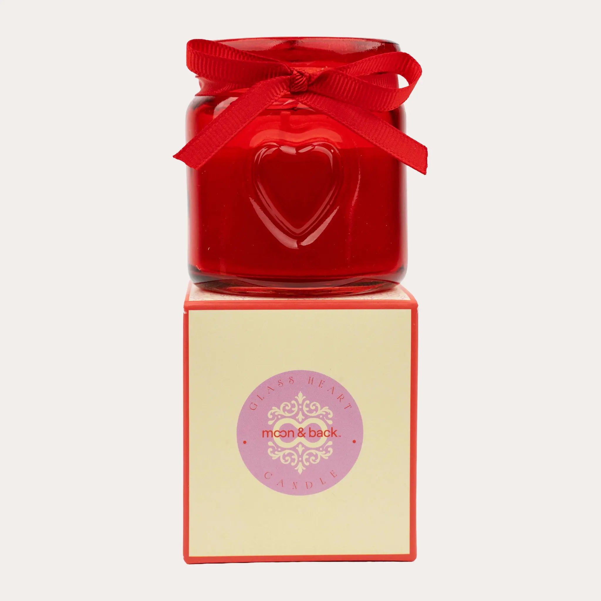 Glass Heart Candle Jar