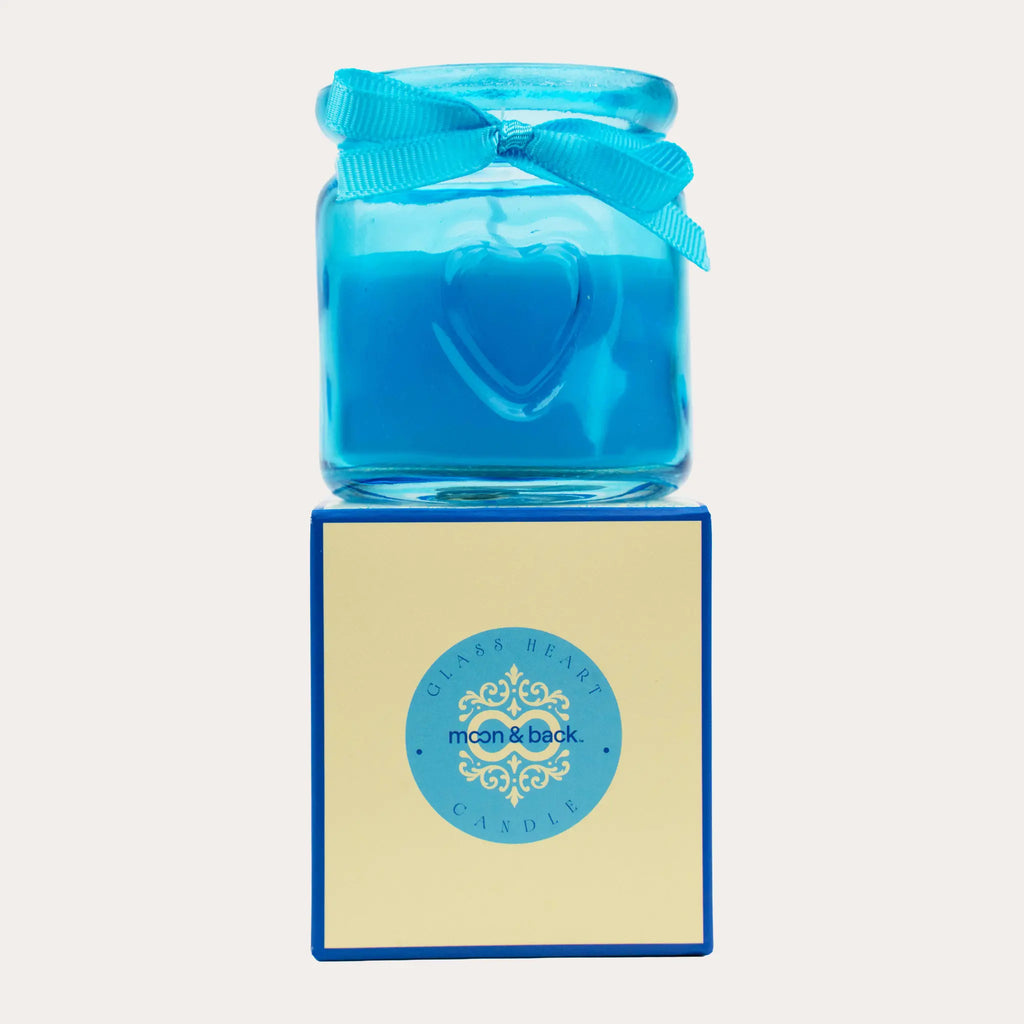 Glass Heart Candle Jar