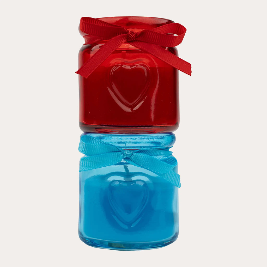 Glass Heart Candle Jar