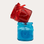 Glass Heart Candle Jar