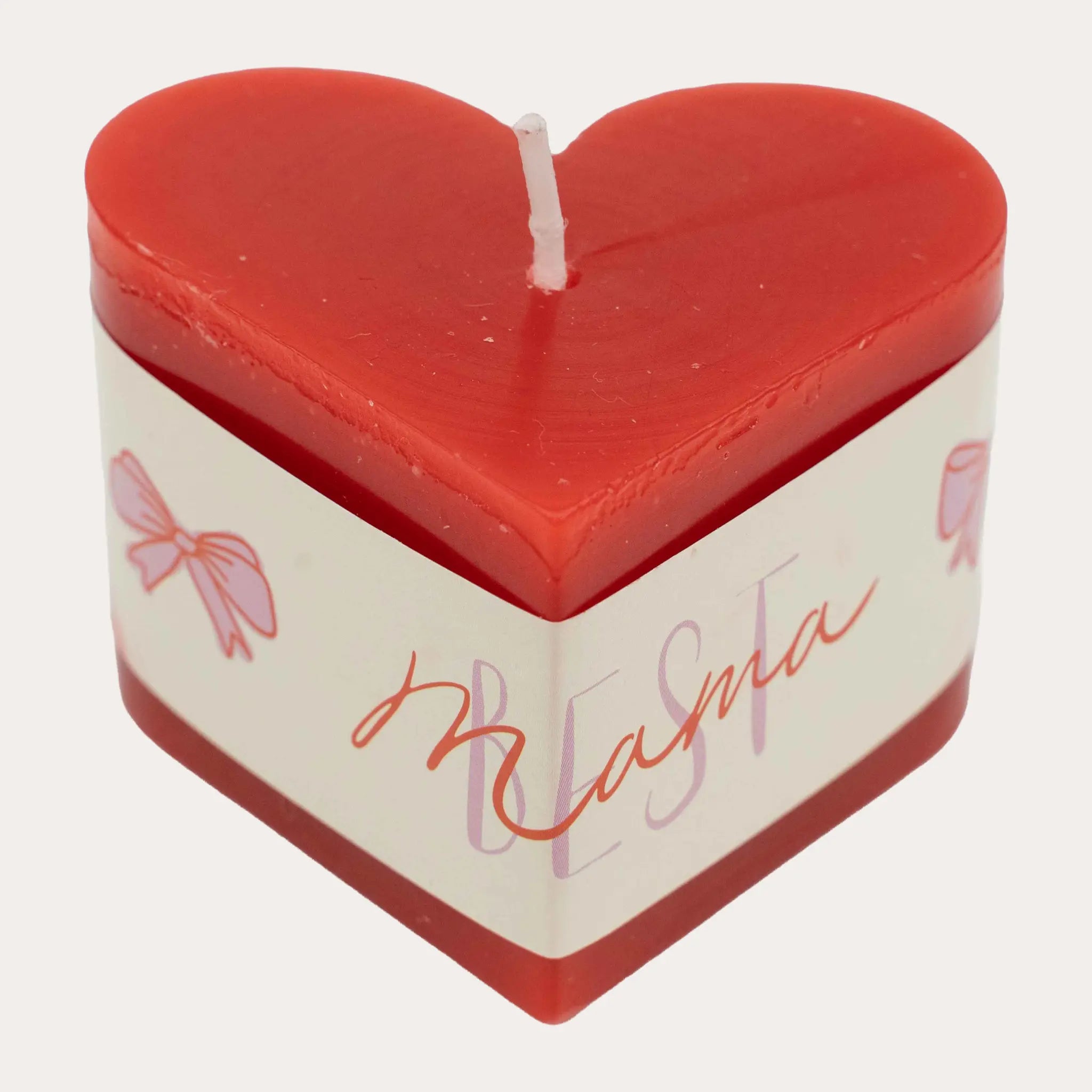 Best Mama Love Heart Candle