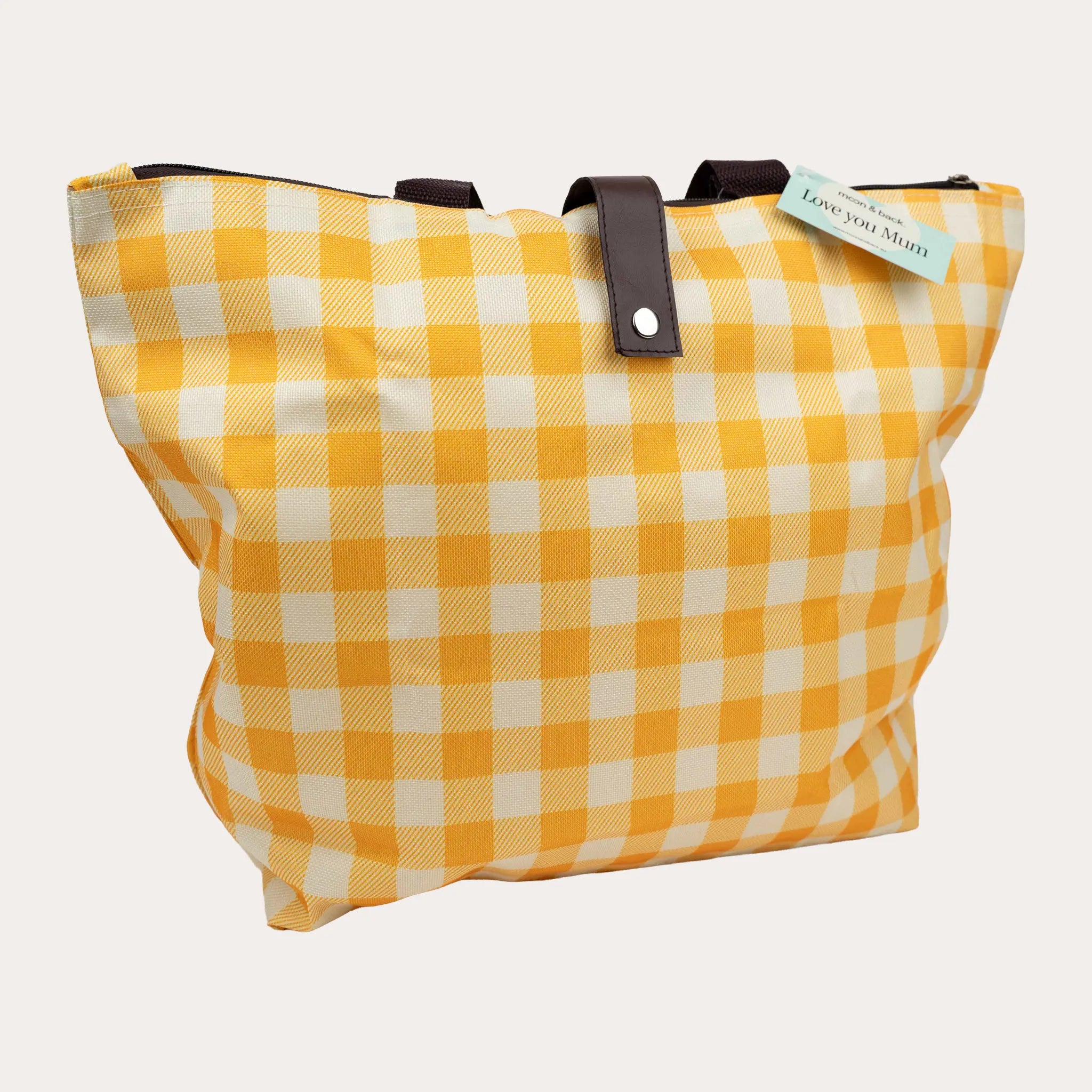 Gingham Foldable Tote Bag