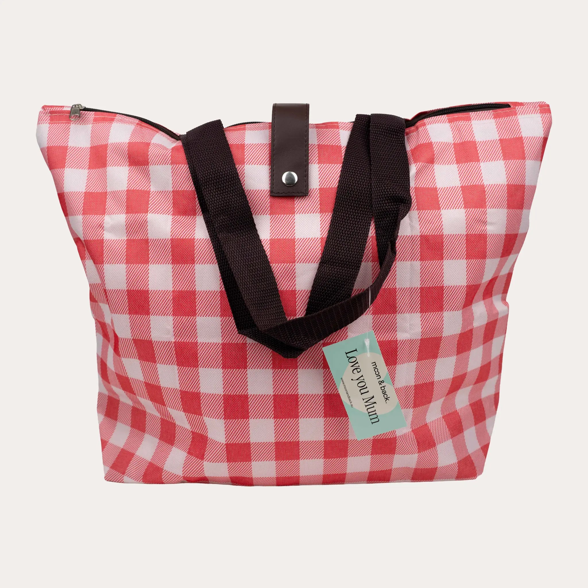Gingham Foldable Tote Bag