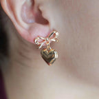 Bow & Heart Earring