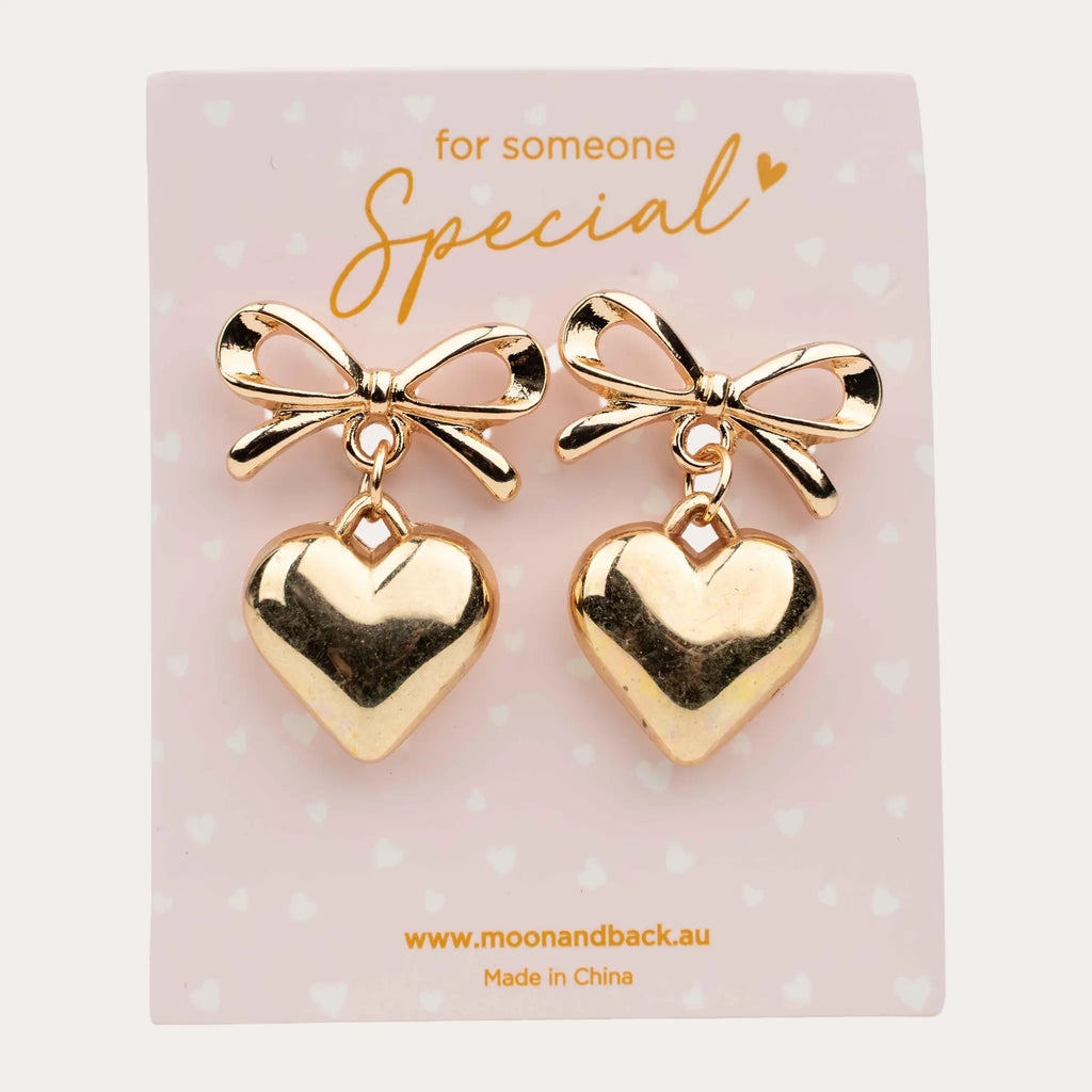 Bow & Heart Earring