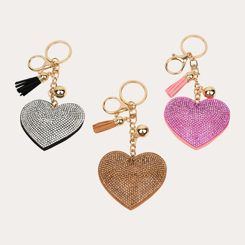 Bling Heart Key Ring