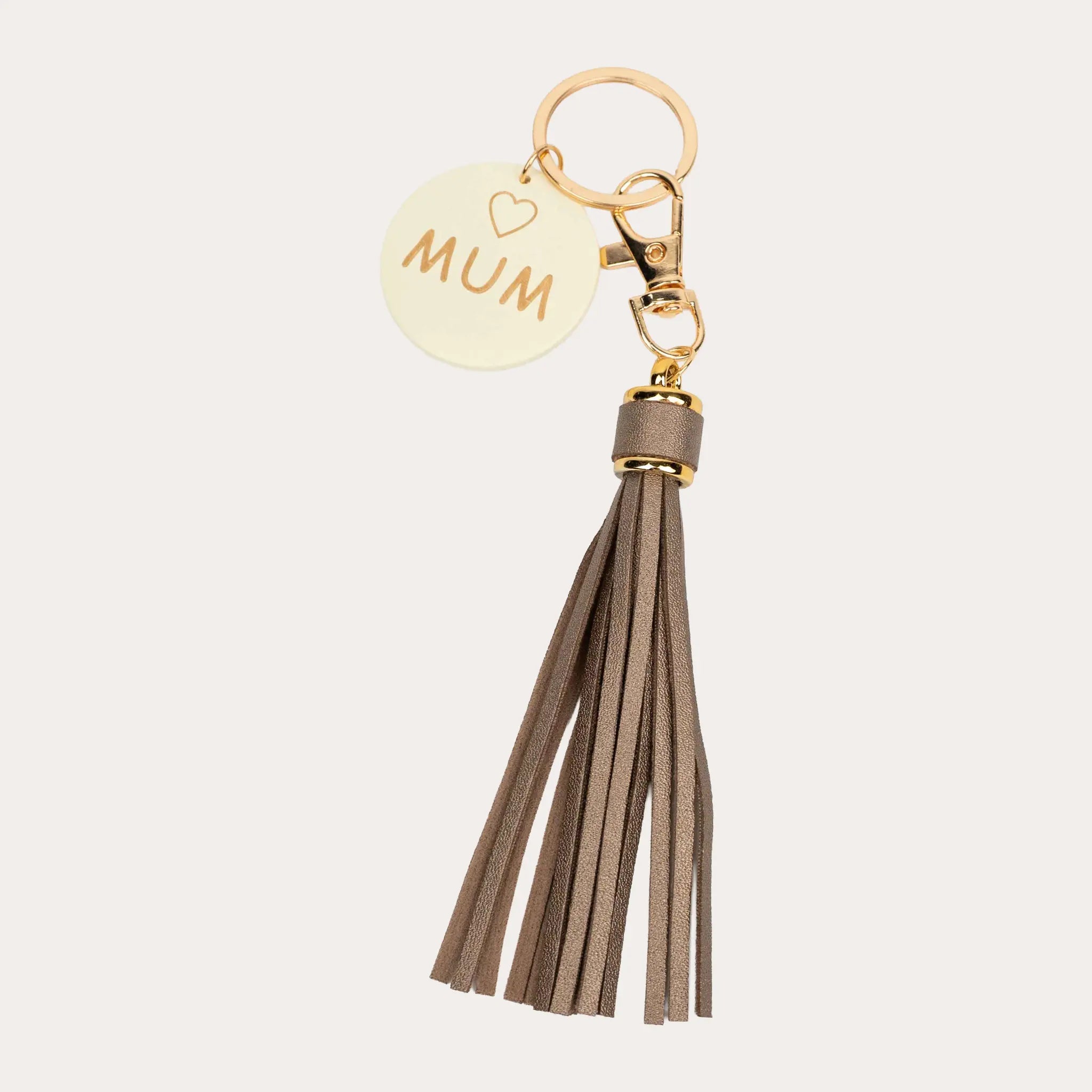Leather Tassel Key Ring