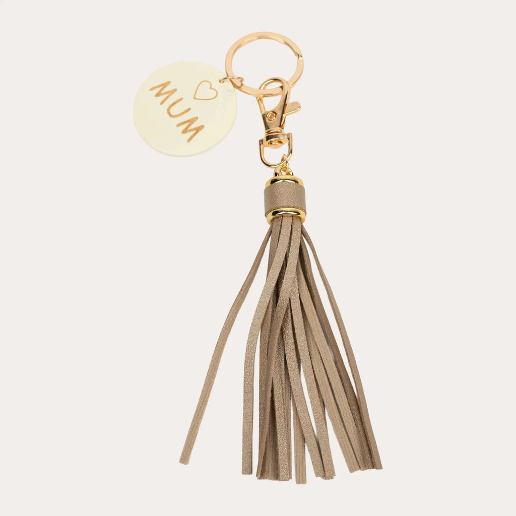 Leather Tassel Key Ring