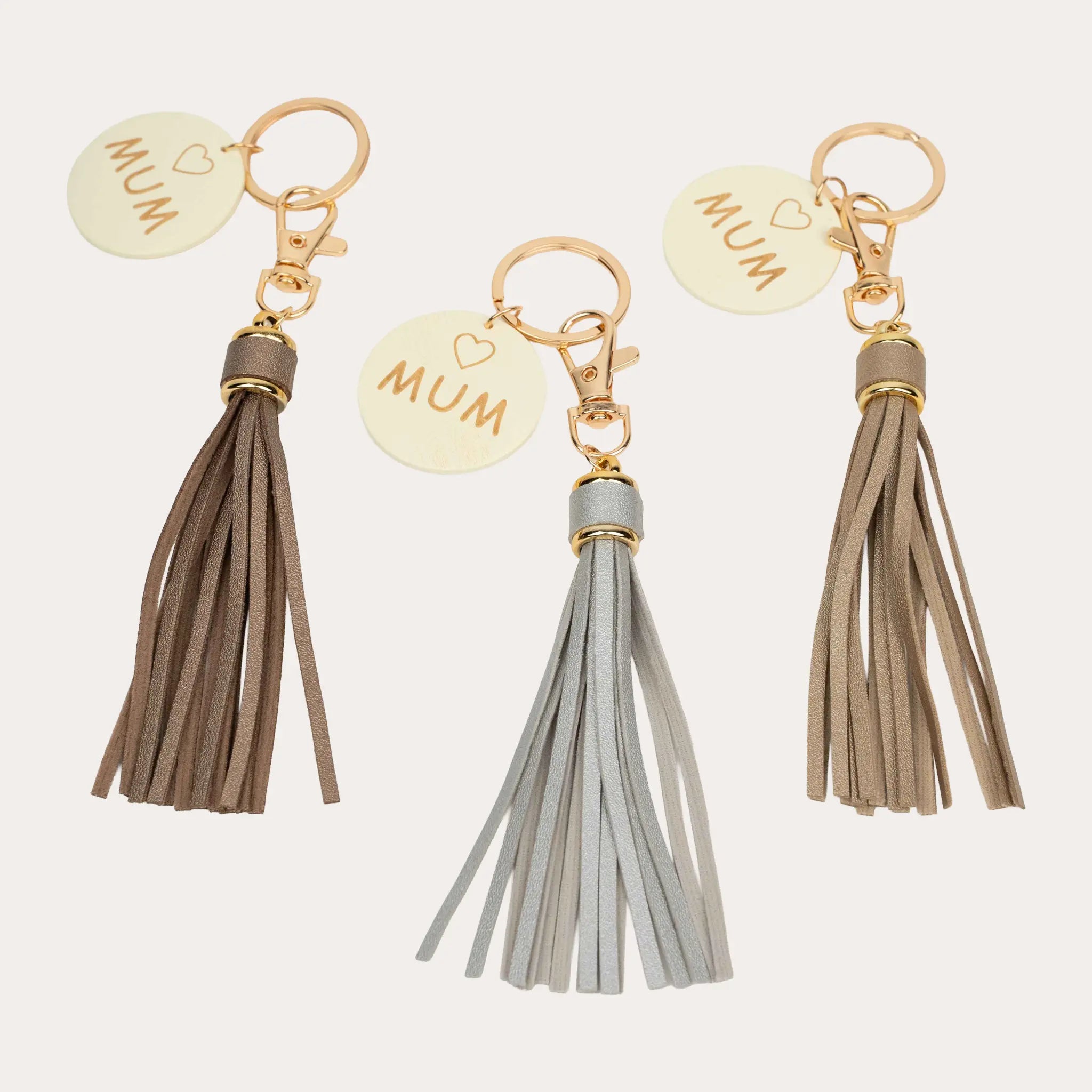 Leather Tassel Key Ring