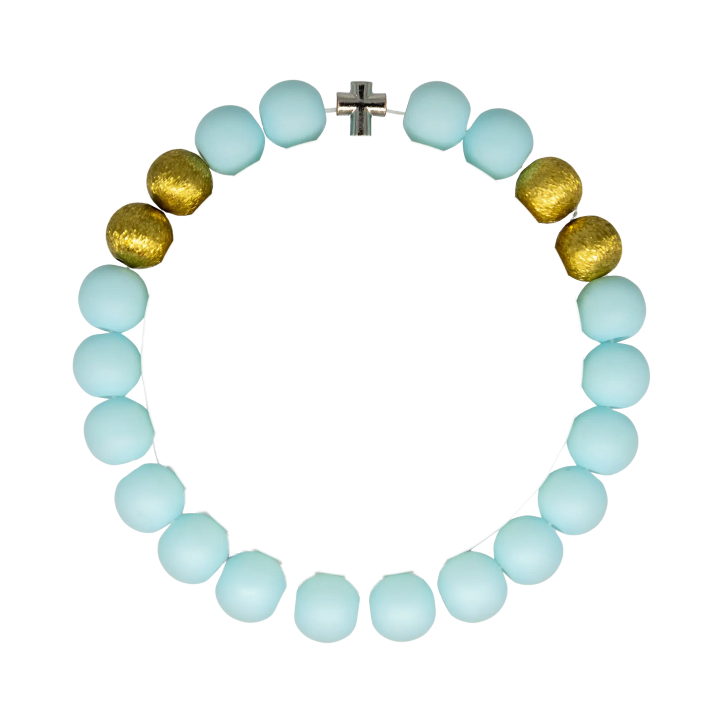 Stone Bead Bracelet with Charm